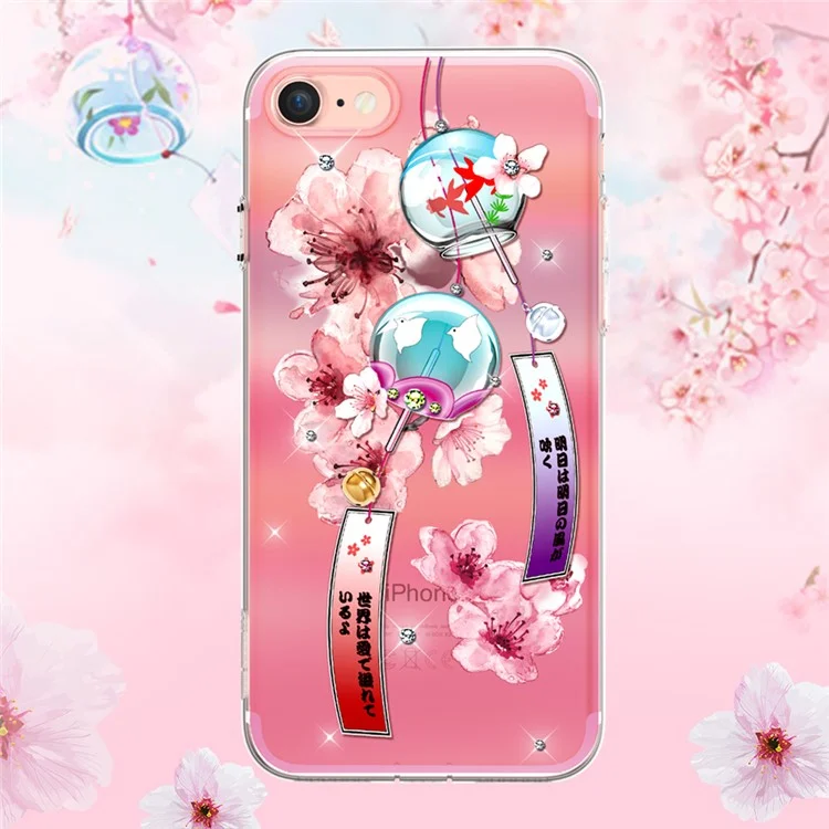 KINGXBAR Pretty Series Diamond Embossment TPU Phone Case for iPhone 7 - Wind Chime