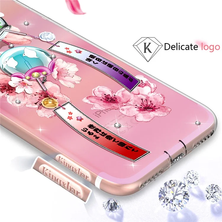 KINGXBAR Pretty Series Diamond Embossment TPU Phone Case for iPhone 7 - Wind Chime