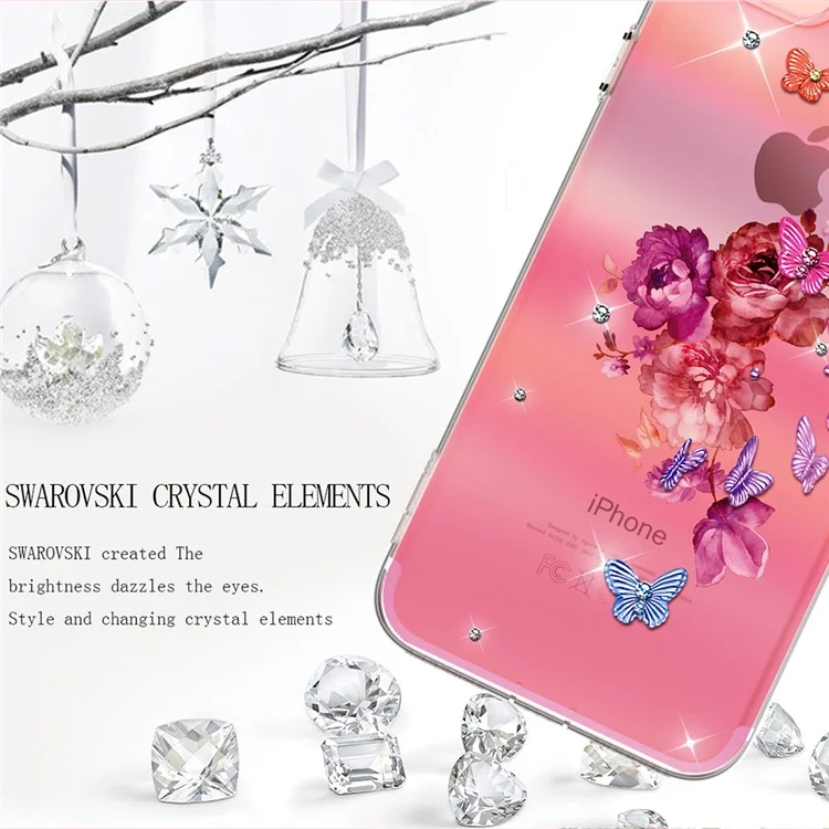 KINGXBAR Pretty Series Diamond Embossment TPU Phone Case for iPhone 7 - Wind Chime