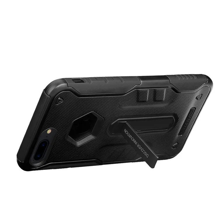 NILLKIN Defender 4 Strong Alloy Kickstand Sports Car TPU PC Combo Case for iPhone 8 Plus / 7 Plus 5.5 inch - Black