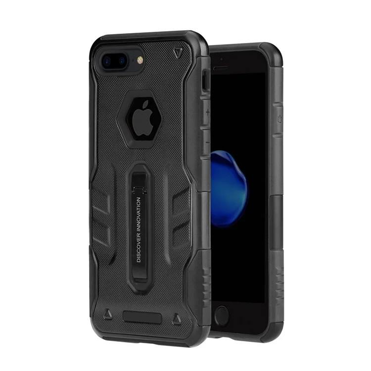 NILLKIN Defender 4 Strong Alloy Kickstand Sports Car TPU PC Combo Case for iPhone 8 Plus / 7 Plus 5.5 inch - Black