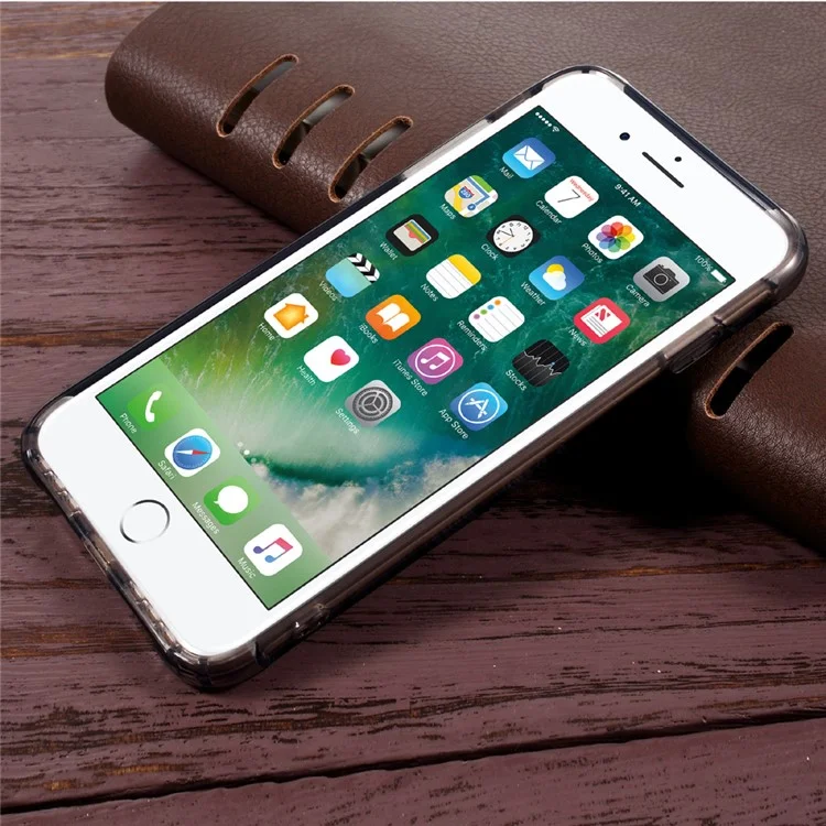 Second Generation Drop-proof Clear TPU Phone Case for iPhone 8 Plus / 7 Plus 5.5 inch - Grey