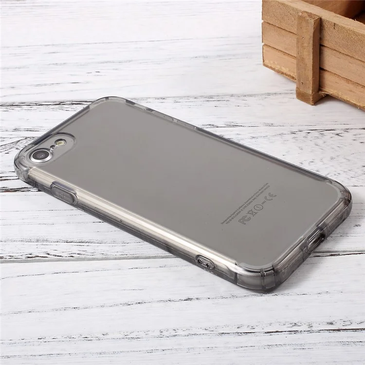 Second Generation Drop-proof Clear TPU Phone Case for iPhone 8 / iPhone 7 4.7 inch - Grey