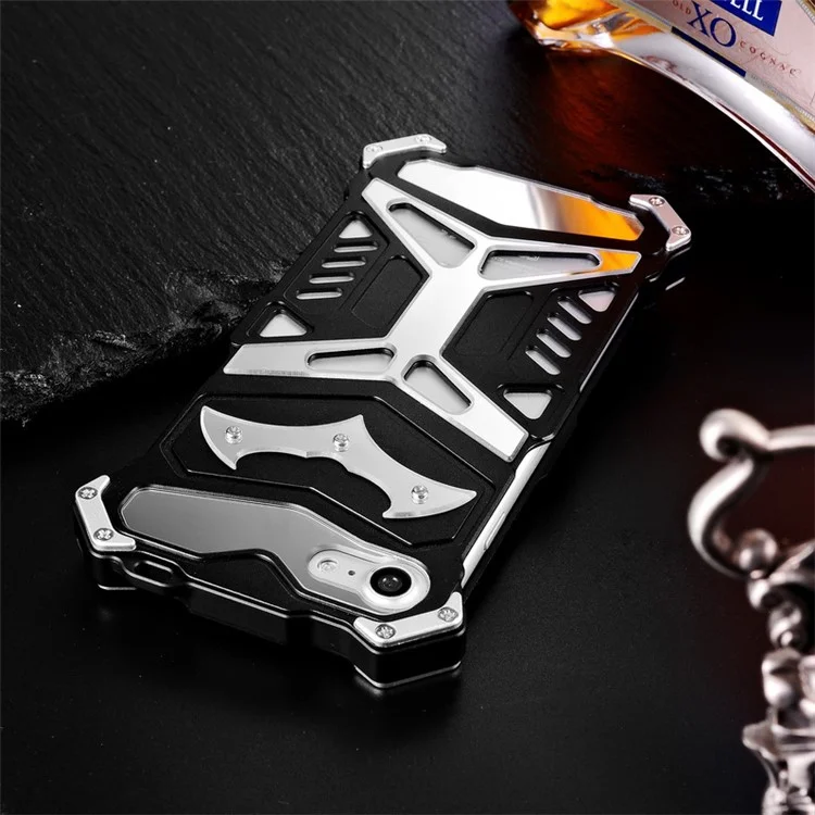 Cool Rugged Stainless Steel + Aviation Aluminum Cell Phone Case for iPhone 8 / 7 4.7 inch - Black
