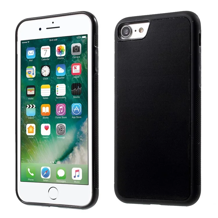 MYFONLO for iPhone 8/7 Anti-Gravity Magic Sticks Case Sitck to Mirror Hands-free - Black