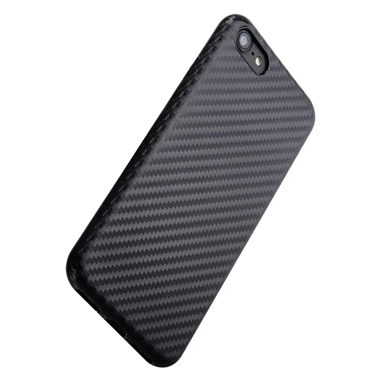SULADA Carbon Fiber Texture Cell Phone Case (TPU) for iPhone 7 4.7 inch - Black