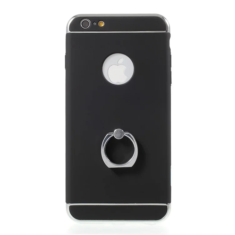 FSHANG Finger Ring Kickstand Hard Phone Case for iPhone 6s Plus / 6 Plus - Black