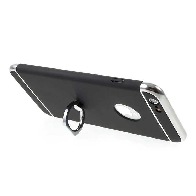 FSHANG Finger Ring Kickstand Hard Phone Case for iPhone 6s Plus / 6 Plus - Black