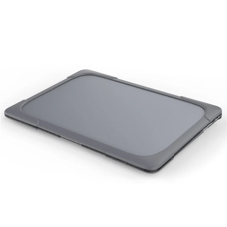 For Macbook Air 13.3 Inch See-through Full Protection PC TPU Case with Kickstand A1369/A1466 - Grey