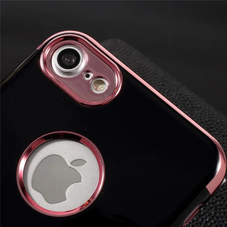 X-FITTED Plating Glossy Soft TPU Mobile Cover for iPhone 7 4.7 inch - Rose Gold