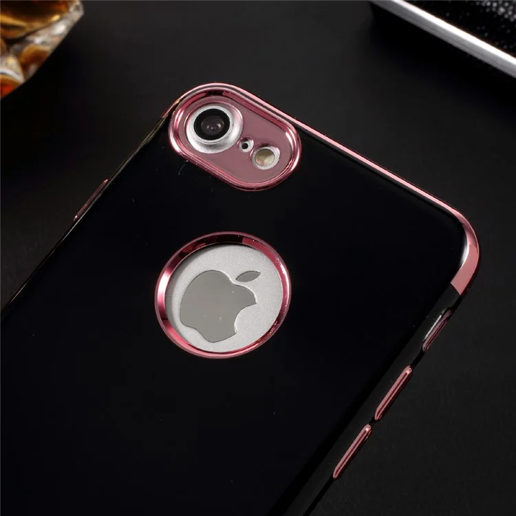 X-FITTED Plating Glossy Soft TPU Mobile Cover for iPhone 7 4.7 inch - Rose Gold