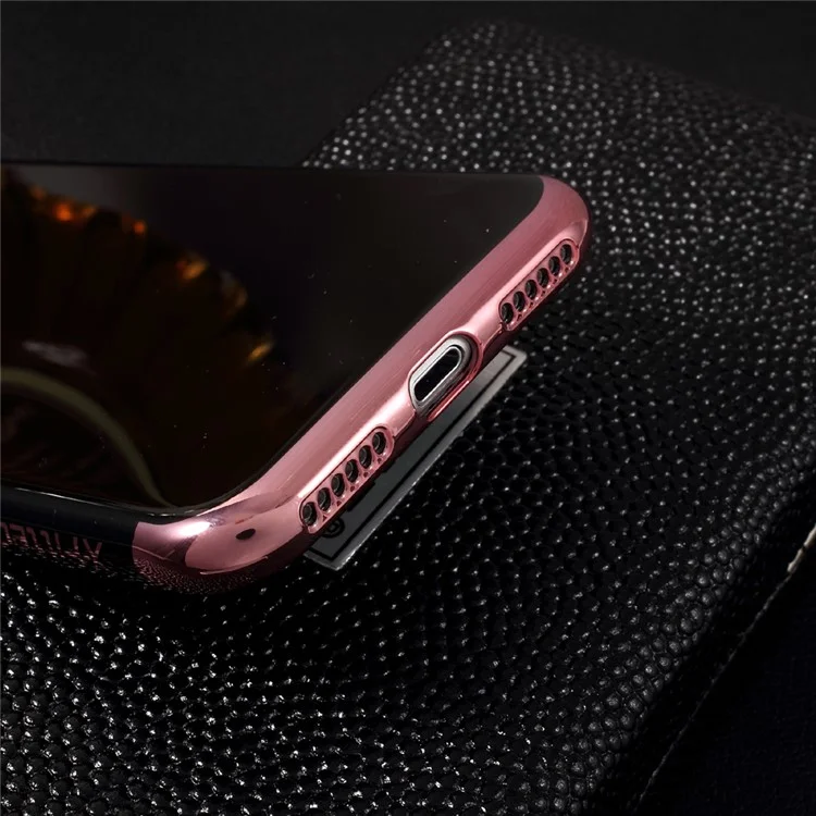 X-FITTED Plating Glossy Soft TPU Mobile Cover for iPhone 7 4.7 inch - Rose Gold