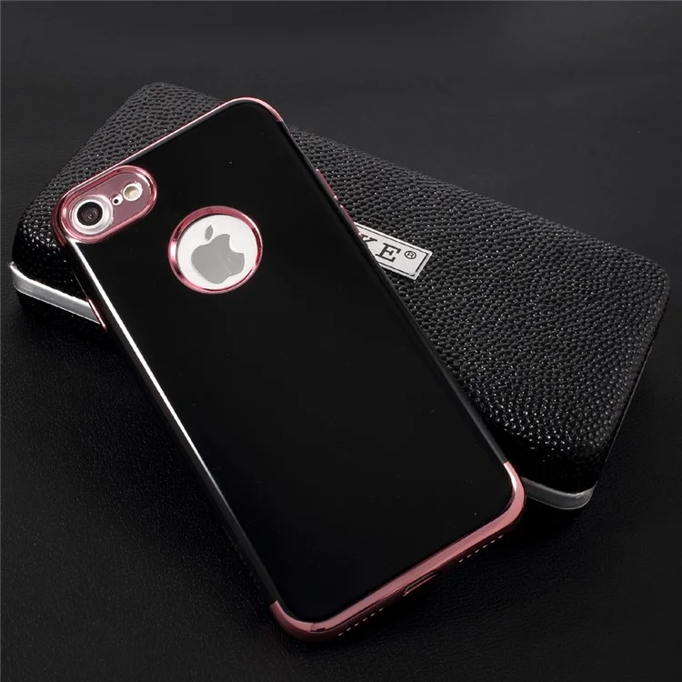 X-FITTED Plating Glossy Soft TPU Mobile Cover for iPhone 7 4.7 inch - Rose Gold