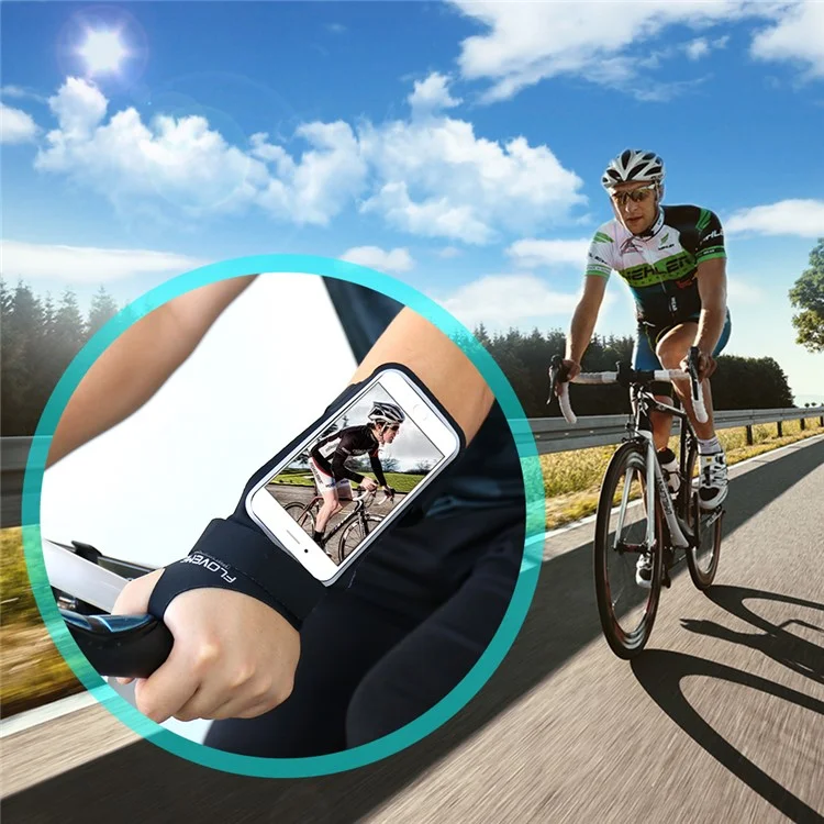 FLOVEME Fitness Exercise Arm Band Pouch Holder for iPhone 7 / 6s / 6 4.7 inch with Thumb-Closure - Black