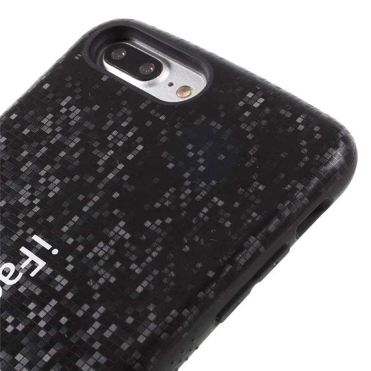 IFACE MALL Mosaic PC + TPU Hybrid Phone Case for iPhone 8 Plus / 7 Plus 5.5 inch - Black