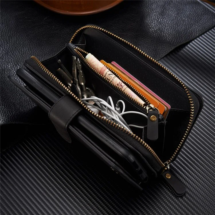 BRG Multi-function Wallet Detachable Cell Phone Case for iPhone 6s 6 with Stand and Handle - Black
