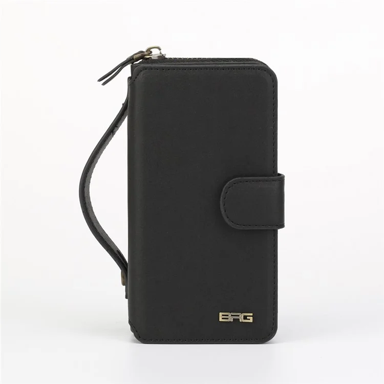 BRG Multi-function Wallet Detachable Cell Phone Case for iPhone 6s 6 with Stand and Handle - Black
