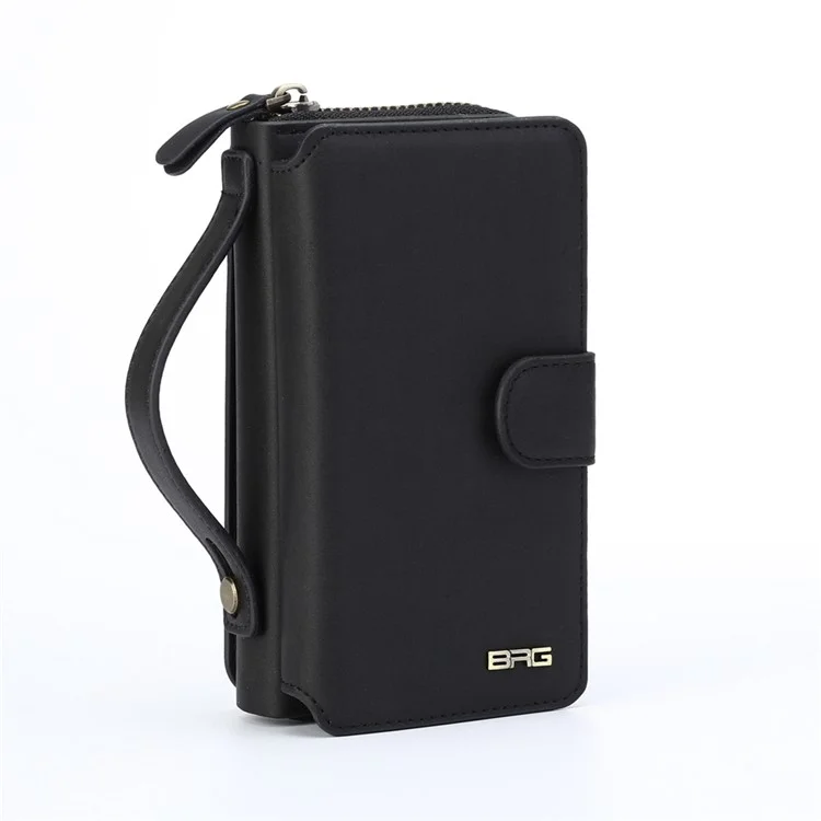 BRG Multi-function Wallet Detachable Cell Phone Case for iPhone 6s 6 with Stand and Handle - Black