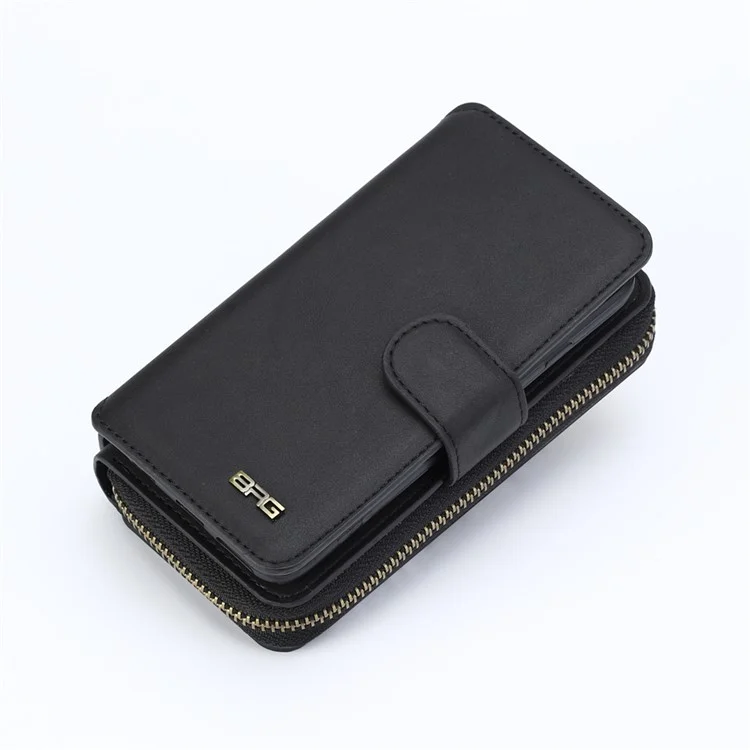 BRG Multi-function Wallet Detachable Cell Phone Case for iPhone 6s 6 with Stand and Handle - Black