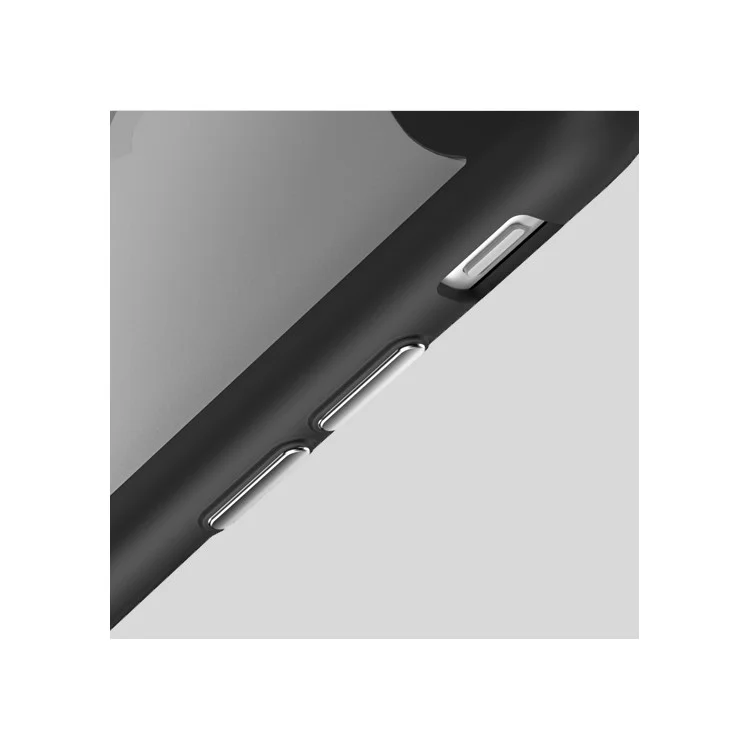 IPAKY Clear Hybrid Cell Phone Case (TPU Frame + Acrylic Back Plate) for iPhone 7 4.7 inch - Black