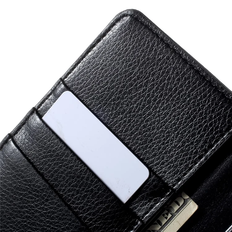 Litchi Texture Leather Wallet Mobile Phone Case with Belt Clip for iPhone 7 Plus 5.5 inch - Black