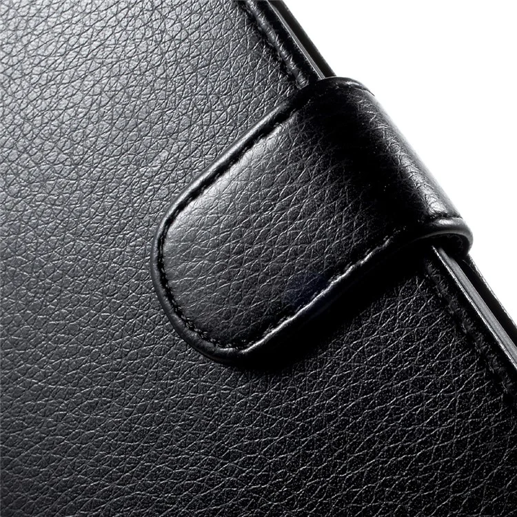 Litchi Texture Leather Wallet Mobile Phone Case with Belt Clip for iPhone 7 Plus 5.5 inch - Black