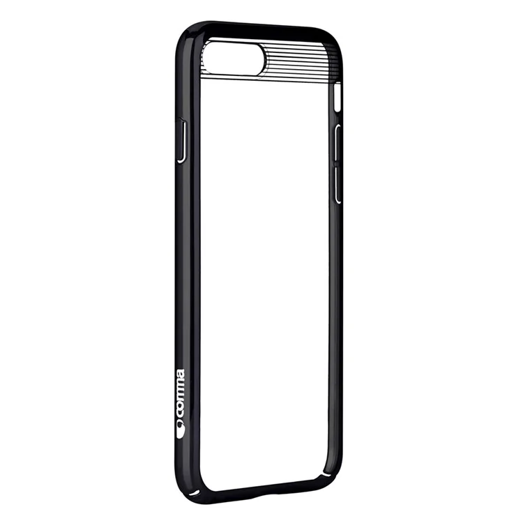 COMMA QINGYA Series Plating Hard Phone Case for iPhone 8 Plus / 7 Plus (Brightness Updated Version) - Black