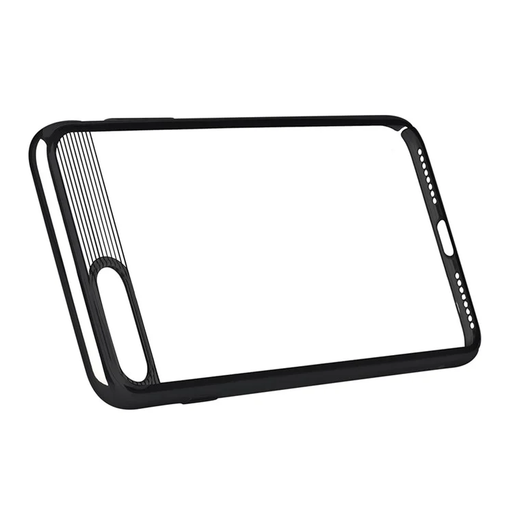 COMMA QINGYA Series Plating Hard Phone Case for iPhone 8 Plus / 7 Plus (Brightness Updated Version) - Black