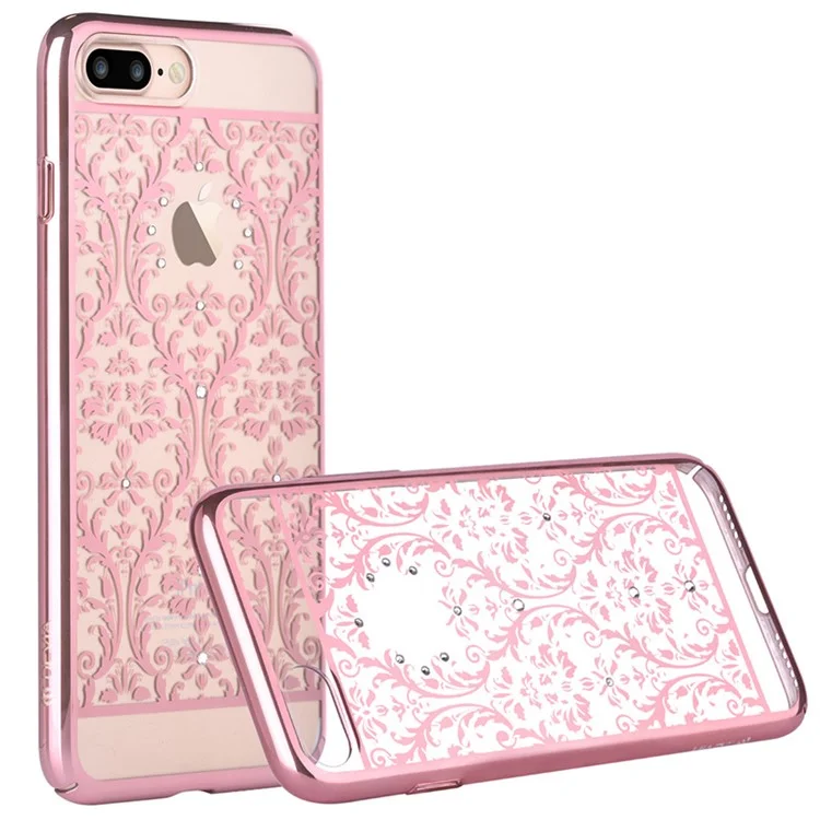 DEVIA Authorized Swarovski Crystal Baroque Plating Hard Back Case for iPhone 8 Plus / 7 Plus - Rose Gold