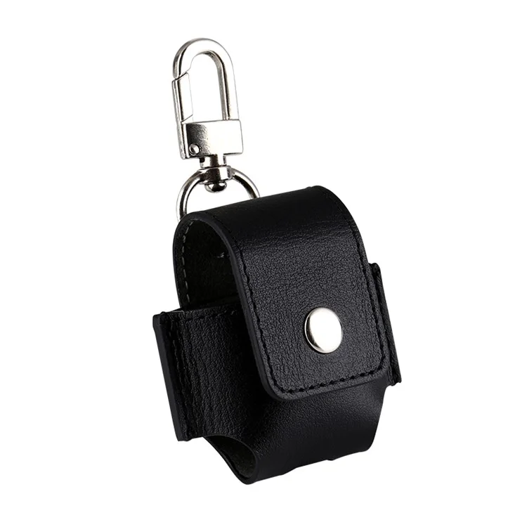 Anti-lost Genuine Leather Protection Cover for Apple Airpods Charging Case - Black