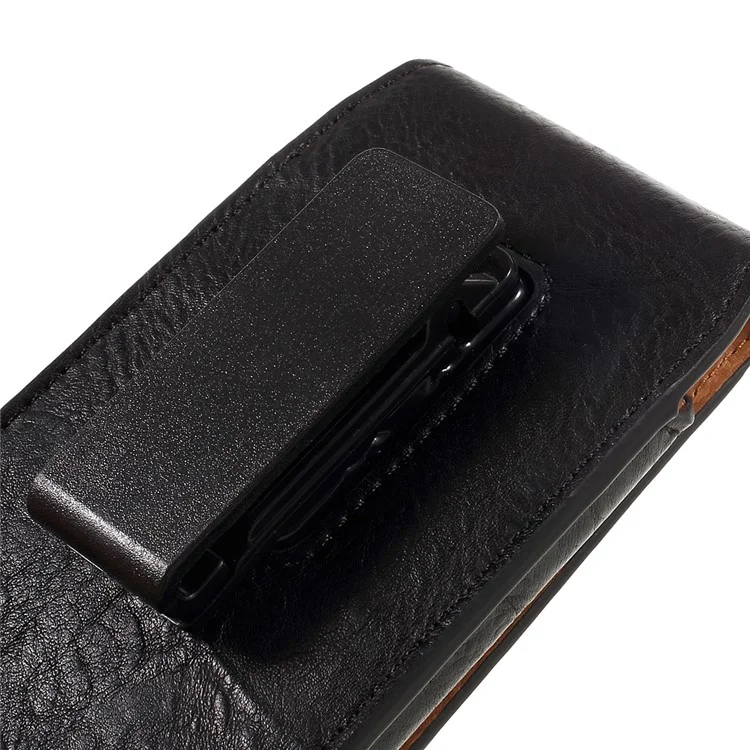 Elephant Texture Vertical Leather Holster Case with 2 Card Slots for iPhone 8 7 6s 6, Inner Size: 14.5x7x1cm - Black