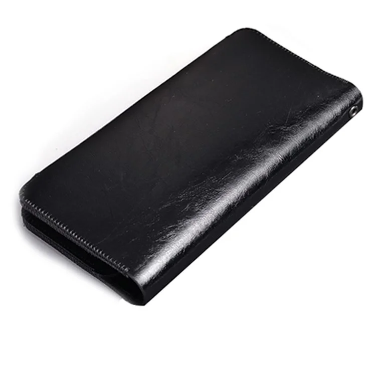 SOYAN Crazy Horse Leather Wallet Pouch for iPhone 7 / 7 Plus / 6s / 6, Size: 18.8 x 10cm - Black