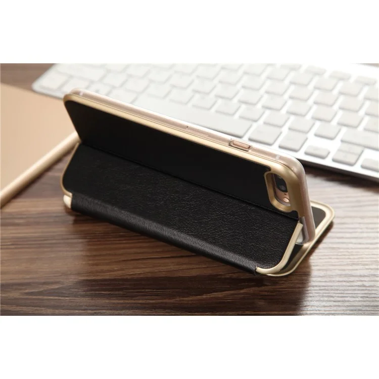 Cmai2 Cmai2 Carte Slot en Cuir Stand Casse Pour Iphone 7 Plus - le Noir