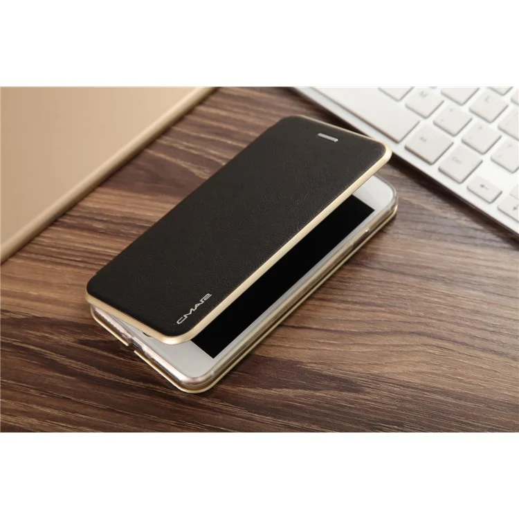 CMAI2 Card Slot Leather Stand Case for iPhone 7 Plus - Black