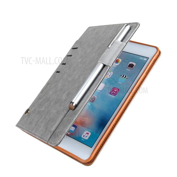 Penna di Stilo CMAI2 / Porta di Protezione in Pelle PU PU PU PU Ipad Mini 4 - Grigio