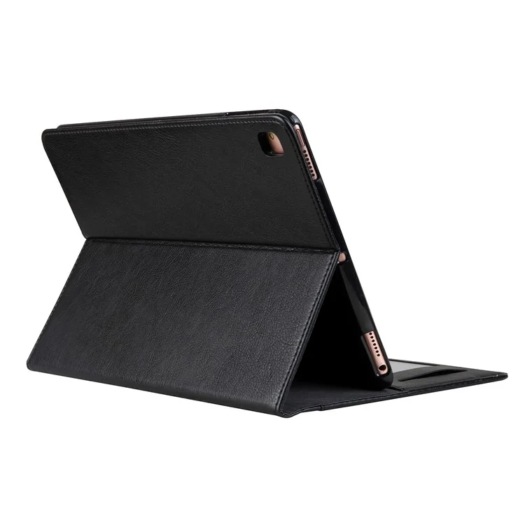 CMAI2 Leather Flip Cover Case with Photo/Card Slots for iPad Air 2 - Black