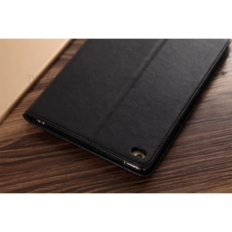 CMAI2 Leather Flip Cover Case with Photo/Card Slots for iPad Air 2 - Black