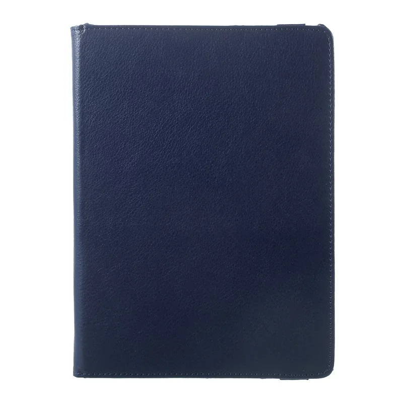 Leather Cover for iPad 9.7 (2018) / 9.7 (2017) / Air 2 / Air (2013) Rotary Stand Tablet Case with Elastic Band - Dark Blue