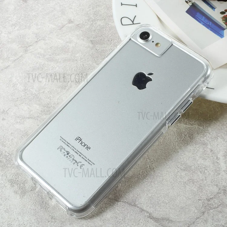 ROAR KOREA Bright Clear TPU Bumper + PC Back Hybrid Shell for iPhone 8 / iPhone 7 4.7 inch - Transparent