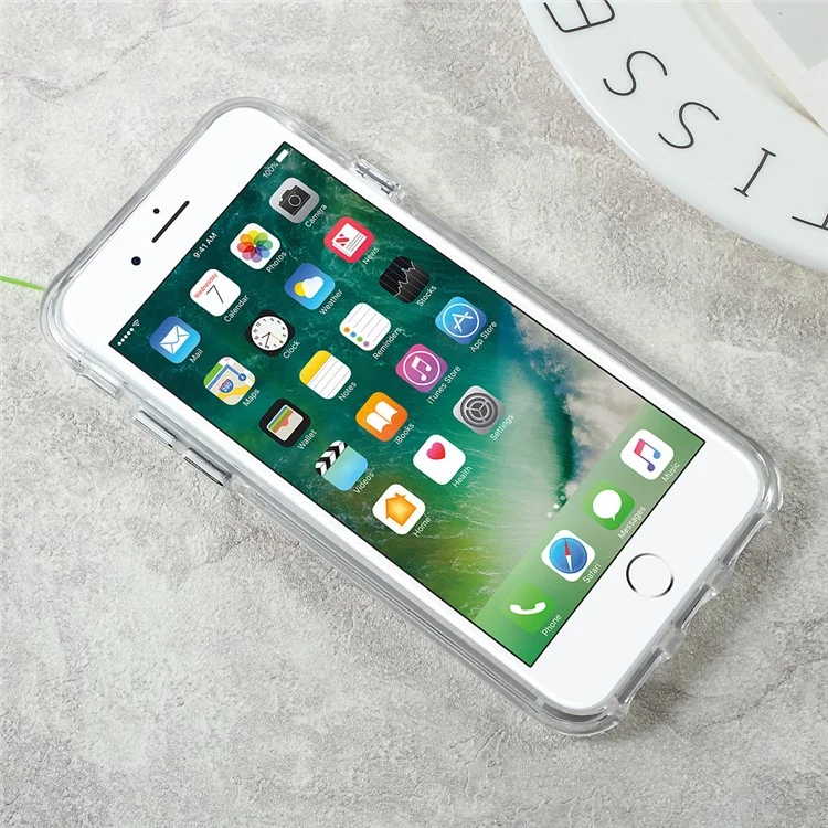 ROAR KOREA Bright Clear TPU Bumper + PC Back Hybrid Shell for iPhone 8 / iPhone 7 4.7 inch - Transparent