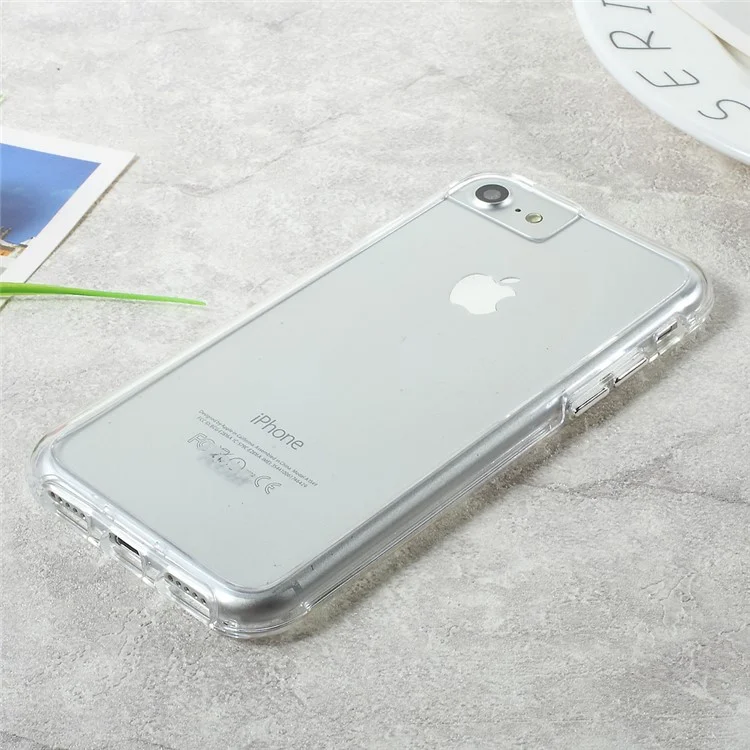 ROAR KOREA Bright Clear TPU Bumper + PC Back Hybrid Shell for iPhone 8 / iPhone 7 4.7 inch - Transparent
