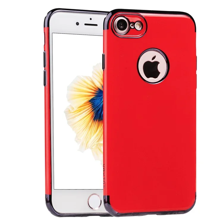 SULADA Electroplated Fluorescent Red TPU Back Case for iPhone 8 / 7 4.7 inch - Blue