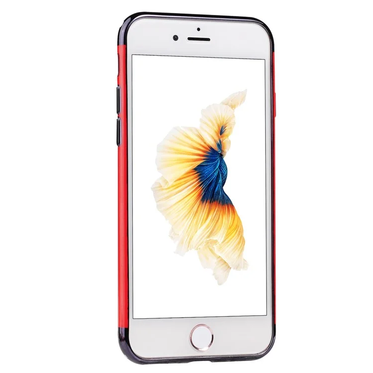 SULADA Electroplated Fluorescent Red TPU Back Case for iPhone 8 / 7 4.7 inch - Blue