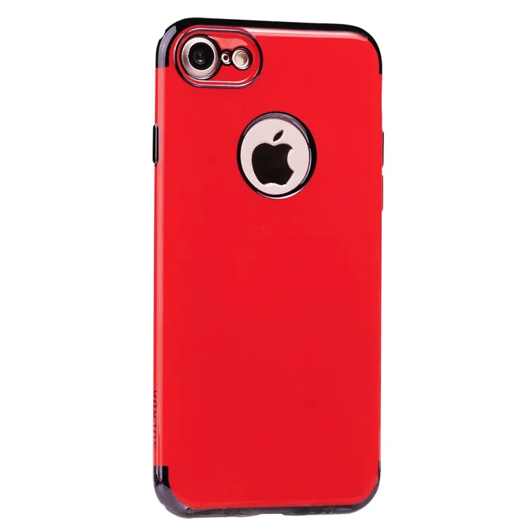 SULADA Electroplated Fluorescent Red TPU Back Case for iPhone 8 / 7 4.7 inch - Blue