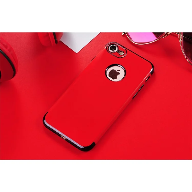SULADA Electroplated Fluorescent Red TPU Back Case for iPhone 8 / 7 4.7 inch - Blue
