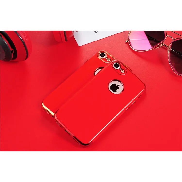 SULADA Electroplated Fluorescent Red TPU Back Case for iPhone 8 / 7 4.7 inch - Blue
