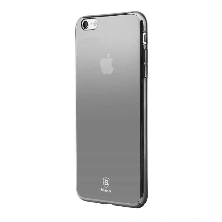 BASEUS Glass Case Gradual Changing Color PC Hard Casing for iPhone 6s Plus / 6 Plus 5.5 inch - Mirror Black