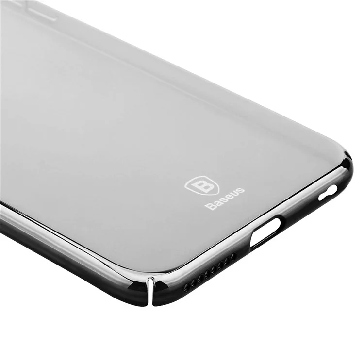 BASEUS Glass Case Gradual Changing Color PC Hard Casing for iPhone 6s Plus / 6 Plus 5.5 inch - Mirror Black