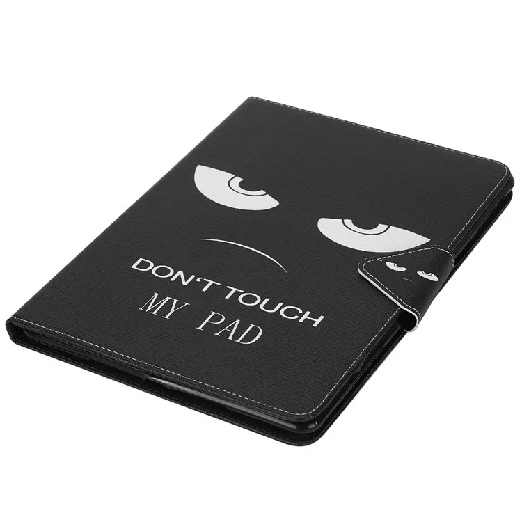 Pattern Printing Cross Texture Stand Leather Wallet Flip Case for iPad Air - Do not Touch My Pad