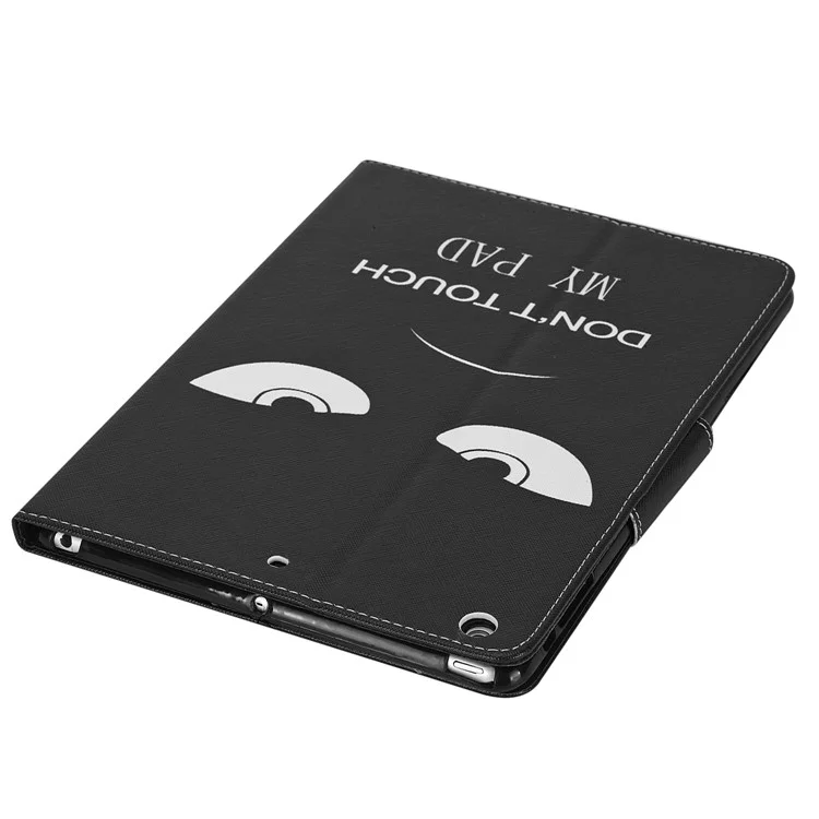 Pattern Printing Cross Texture Stand Leather Wallet Flip Case for iPad Air - Do not Touch My Pad